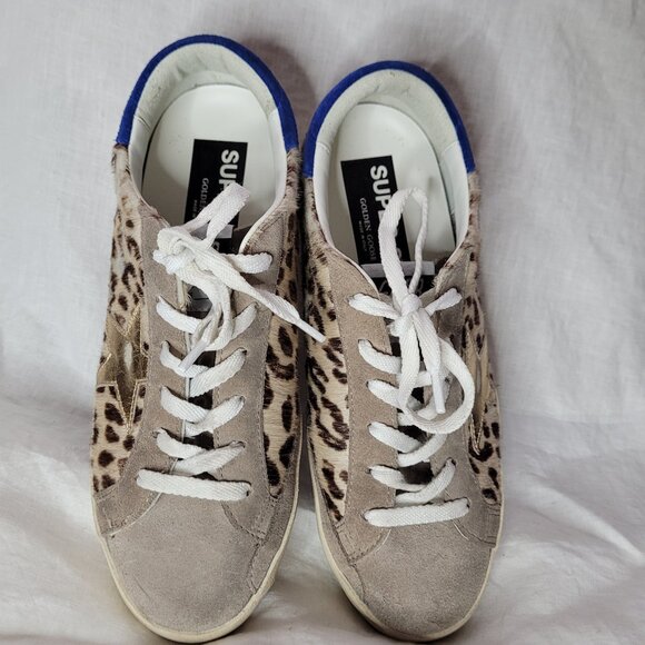 Golden Goose Super Star Horsey Sneakers in Blue Heel - Picture 8 of 16